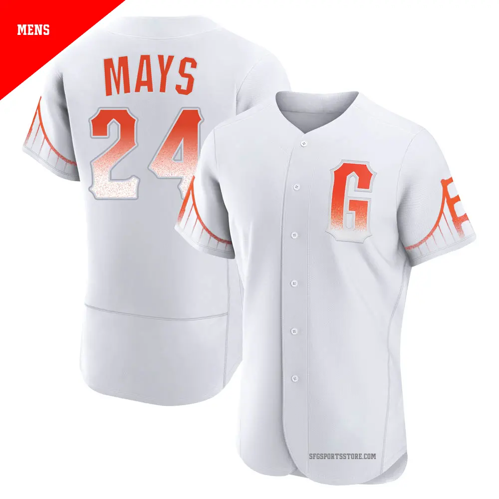 Men's ＃24 Willie Mays San Francisco Giants White Authentic 2021 City Connect Jersey